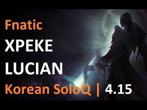 Fnatic xPeke Lucian vs Vayne, duo w/ Cyanide Kha'Zix jungle |  Korea Solo Queue Patch 4.15 | 1080p