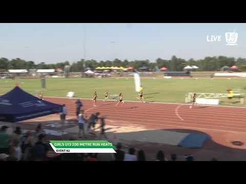 Girls U13 200m Heat 3 - 2019 State Track and Field Championships // LAVicTV