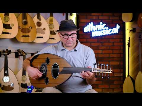 Professional Iraqi Oud Floating Bridge Pamela Mother of Pearl design & Cedar Top image 11
