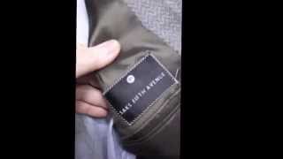 DAVIS23 XL SAKS GRAY LAMBS SPORT COAT PLAID  26" ARMS $40