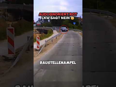 Audi-Fahrer ignoriert Rot und blamiert sich sofort!