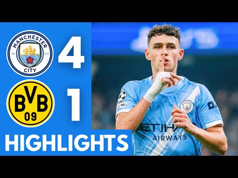 Manchester City vs Borussia Dortmund (4-1) Highlights | UEFA Champions League 2025/26