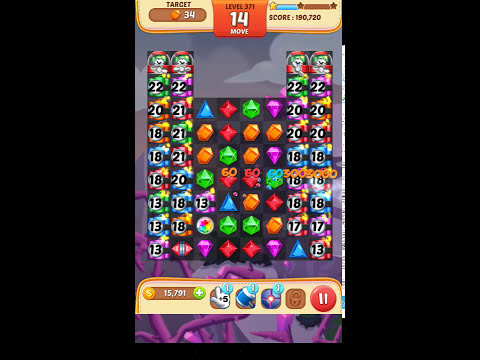Jewel Match King Level 371 - Walkthrough ( No Booster )