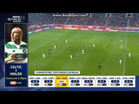 Goal Felipe Pardo ~Olympiacos Piraeus 1-1 Dinamo Zagreb~