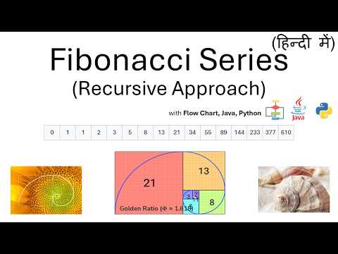 Fibonacci Series Recursive Approach Flowchart Java Python Code Easy Explanation Hindi