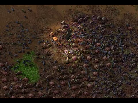 Factorio Spidertron vs. Biggest Nest I could find