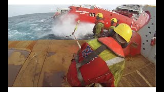 Massive Norwegian AHTS Ship in Action! The life of a Sailor! Operation and accom