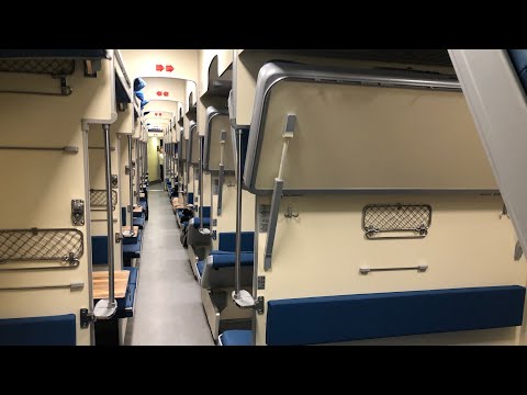 Excerpts: a walk-through of a brand new Russian-built sleeper train, 3rd class coach (platskart)