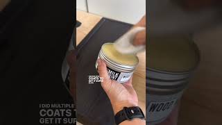 Easiest way to stain wood black! #diy #woodstain #diyfurniture