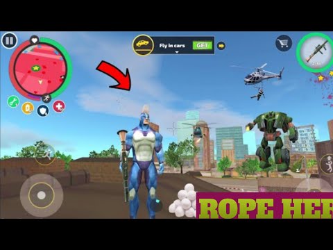 Rope Hero Vice Town -(Rope Hero FightArmy Base) Monster Truck Stuck in Cave -Android Gameplay HD