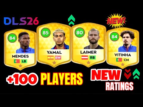 DLS 26 | 😱 OVER 💯 PLAYERS UPDATED NEW RATING IN DREAM LEAGUE SOCCER 26 🔥