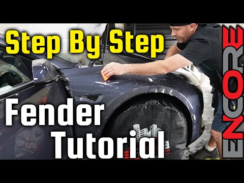 How To Install PPF - Tesla Fender - Model 3 Paint Protection Film Clear Bra DIY