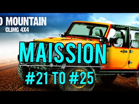 Mountain Climb 4x4: Impossible Stunts RED SUV Unlocked Levels 21 to 25 - Android GamePlay