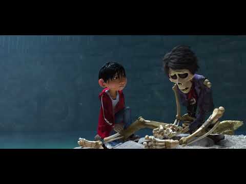 coco movie scene(miguel and hector realizing they are family)