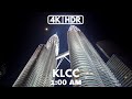 4K HDR KLCC MENARA BERKEMBAR PETRONAS 1 00 AM KUALA LUMPUR
