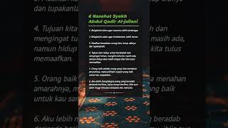 Download lagu 6 Nasehat Syekh Abdul Qadir Al-jailani. #shorts #status #nasehat #islam mp3