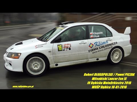 R. DŁUGOPOLSKI / P. PICZAK - Mitsubishi Lancer Evo 9- 4 Dębicka MotoOrkiestra WOŚP Dębica 10-01-2016