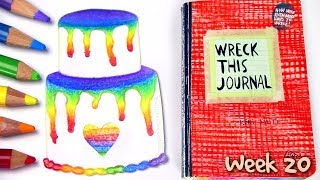 WRECK THIS JOURNAL 20 : Rainbow Layer Cake Drawing | SoCraftastic