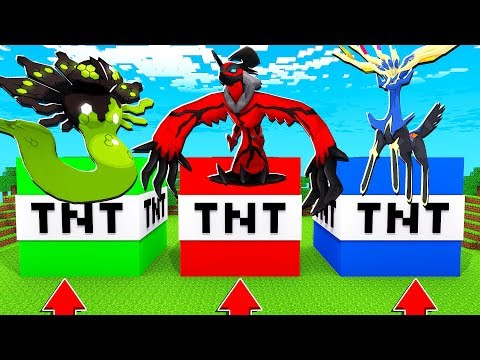 EXPLODA A TNT COM POKEMON LENDARIO DENTRO E VENÇA - MINECRAFT PIXELMON MOD