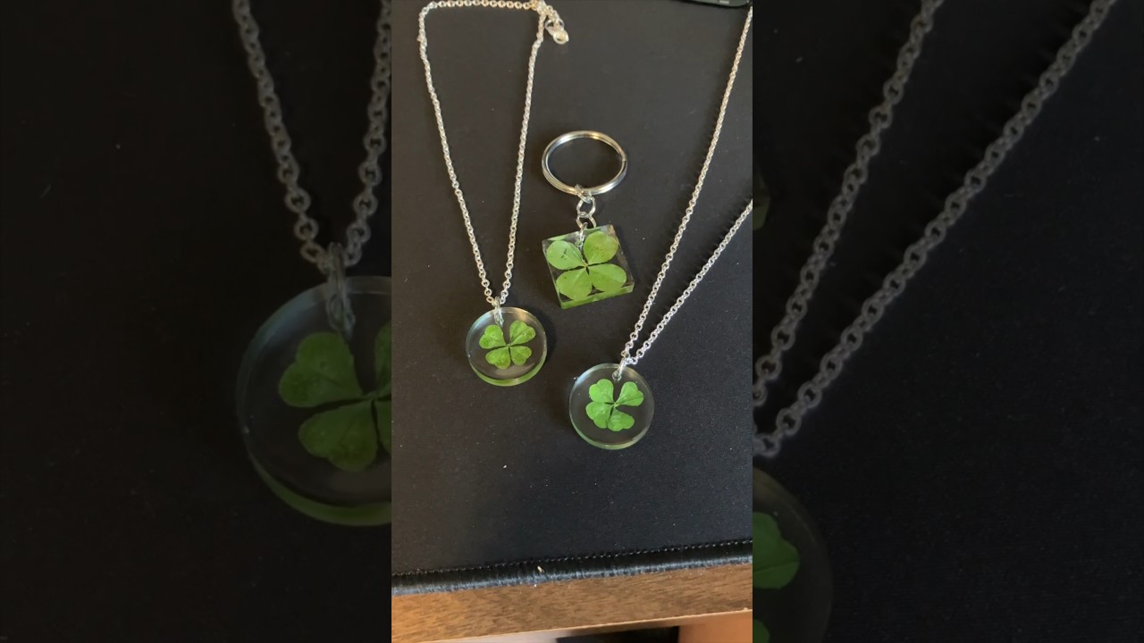 making 4 leaf clover jewelry!