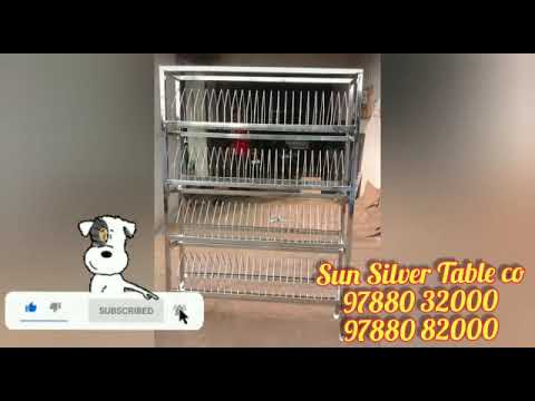 Rectangular Free Standing Unit Stainless Steel Plate Rack, Size/Dimensions: Standard