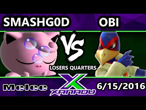 S@X 154 SSBM Losers Quarters - SmashG0D (Jigglypuff) Vs. Obi (Falco)