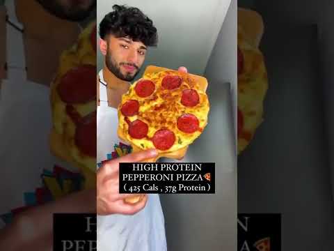 high protein pepperoni pizza 😍 🍕  #shorts