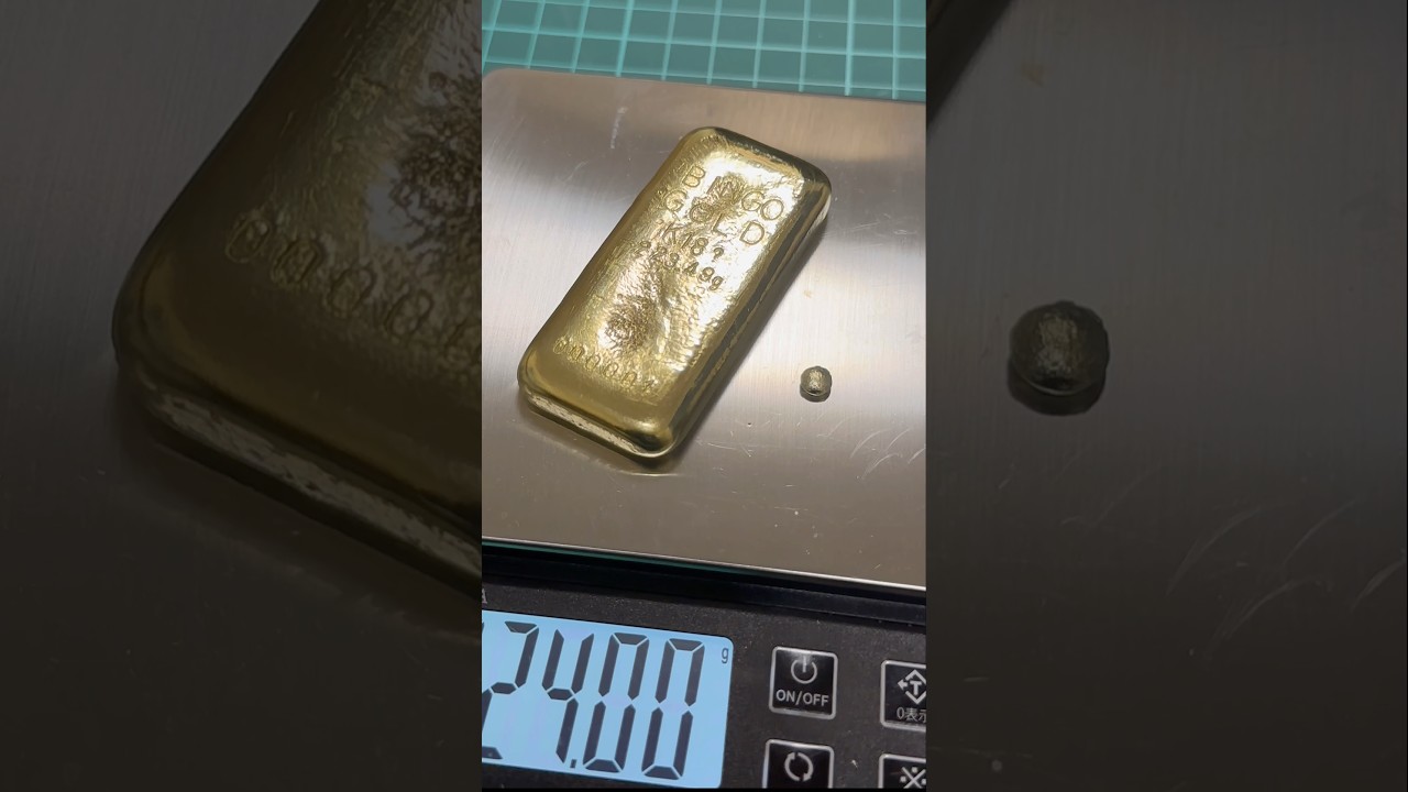 金の日本刀を溶かして売ると儲かるのか検証！#金塊ビンゴ #shortsfeed
