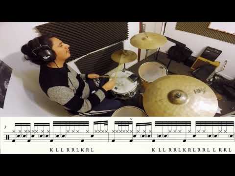 DRUMS - Six Stroke Roll Lick Idea - Drum Etude #15 -  Diddlediddle Linear