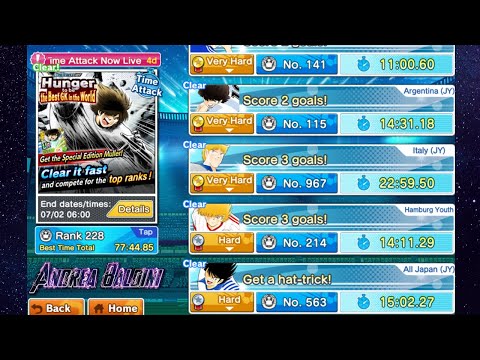 GUIDA TIME ATTACK MULLER SFIDE 1-5 in 77' - CAPTAIN TSUBASA DREAM TEAM