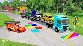 Download lagu Flatbed Truck McQueen | Transportation with Truck - Pothole vs Car #12 | BeamNG.Drive Gameplay mp3 Download lagu Flatbed Truck McQueen | Transportation with Truck - Pothole vs Car #12 | BeamNG.Drive Gameplay mp3