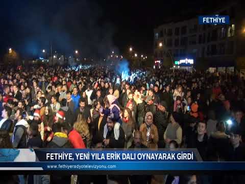 FETHİYE, YENİ YILA ERİK DALI OYNAYARAK GİRDİ
