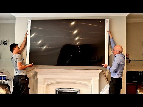 85"  Samsung Q95T Unboxing and Wall Mount, Giant 4K HDR QLED TV