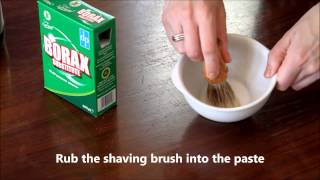How to Clean a Shaving Brush using Borax Substitute