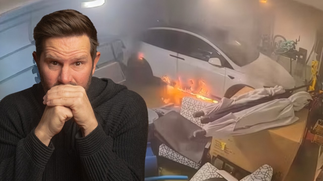 Watch this Tesla Burst Into Flames!