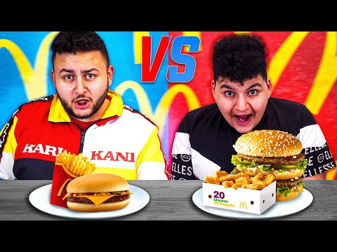 😍Klein vs. Großes ESSEN Challenge|Mc Donalds Edition | Can Wick