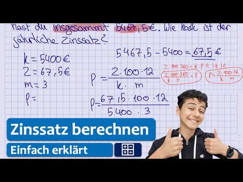 Zinssatz berechnen| Formel| Einfach erklärt