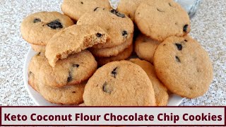 Easiest Keto Coconut Flour Chocolate Chip Cookies With Homemade Keto Chocolate Chips (Gluten Free)
