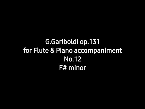 G.Gariboldi etude for Flute & Piano accompaniment op.131 No.12 F# minor