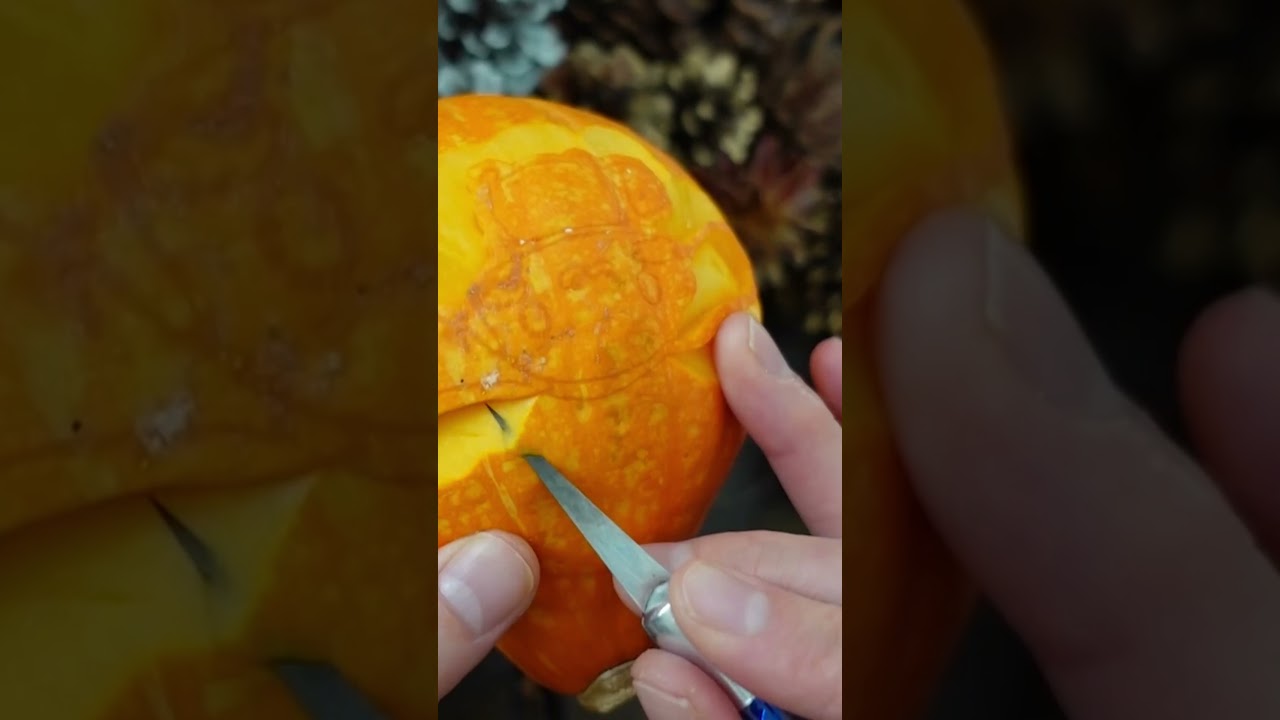 シナモロールのハロウィンランタン🎃作ってみたよ！ #halloween #pumpkin #シナモロール