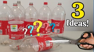 🟢Transform plastic soda bottles ♻️ into 3 brilliant ideas that you're sure to love the result 😱