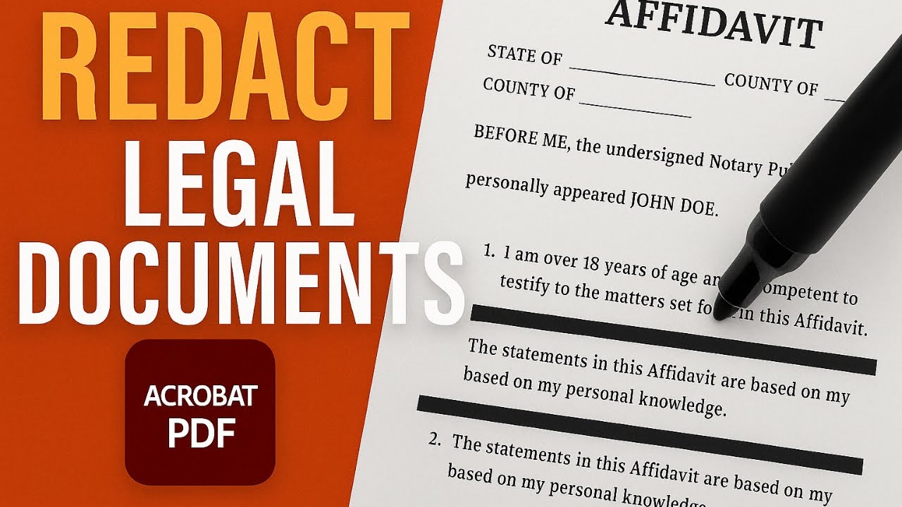 How to Redact Text in Legal PDF Documents with Adobe Acrobat