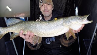 FIRST ICE Mille Lacs Lake for BIG PIKE (Underwater Footage!)
