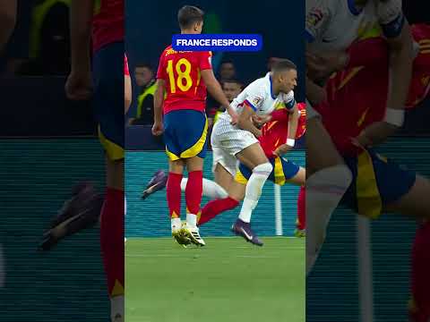 Mbappe responds for France from the spot. #france