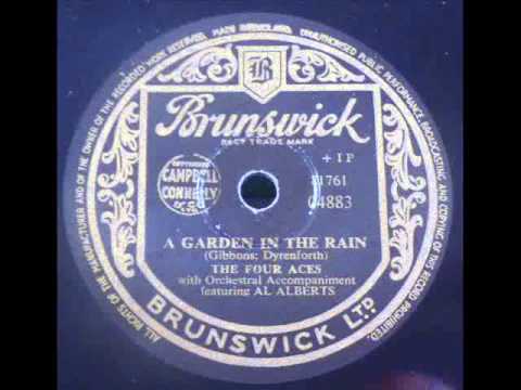 THE FOUR ACES FEAT. AL ALBERTS - A GARDEN IN THE RAIN - Brunswick 4883 (1952) DoGramofonuPL