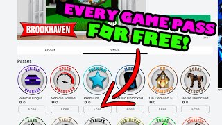 HOW TO GET EVERY GAMEPASS FOR FREE! (ROBLOX)