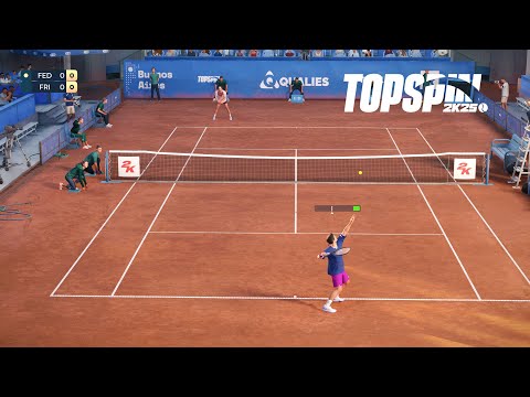 Top Spin 2K25 - Roger Federer Vs Taylor Fritz I Buenos Aries Court I Legend AI (PS5)