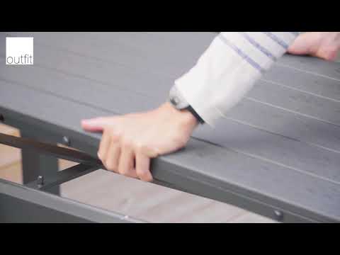 Aluminiumbord Outfit Förlängningsbart Trädgårdsbord 223/283/343x100 cm