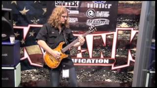 Tesla's Frank Hannon jamming at the Krank booth,  NAMM 2013