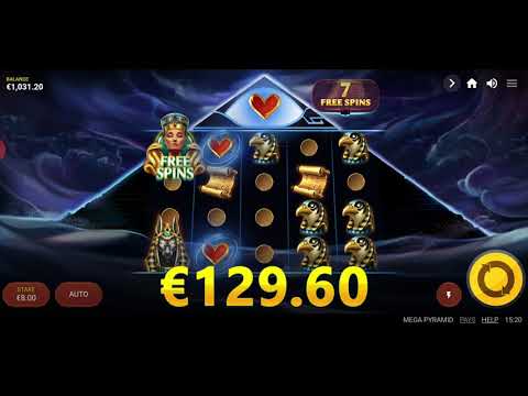 Mega pyramid - x5000 mega win free spins & bonus feature on 8€